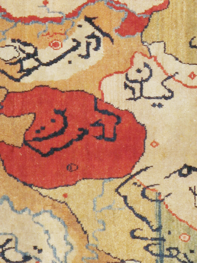 Vintage Persian Tabriz Map Rug, No.16841 - Gss