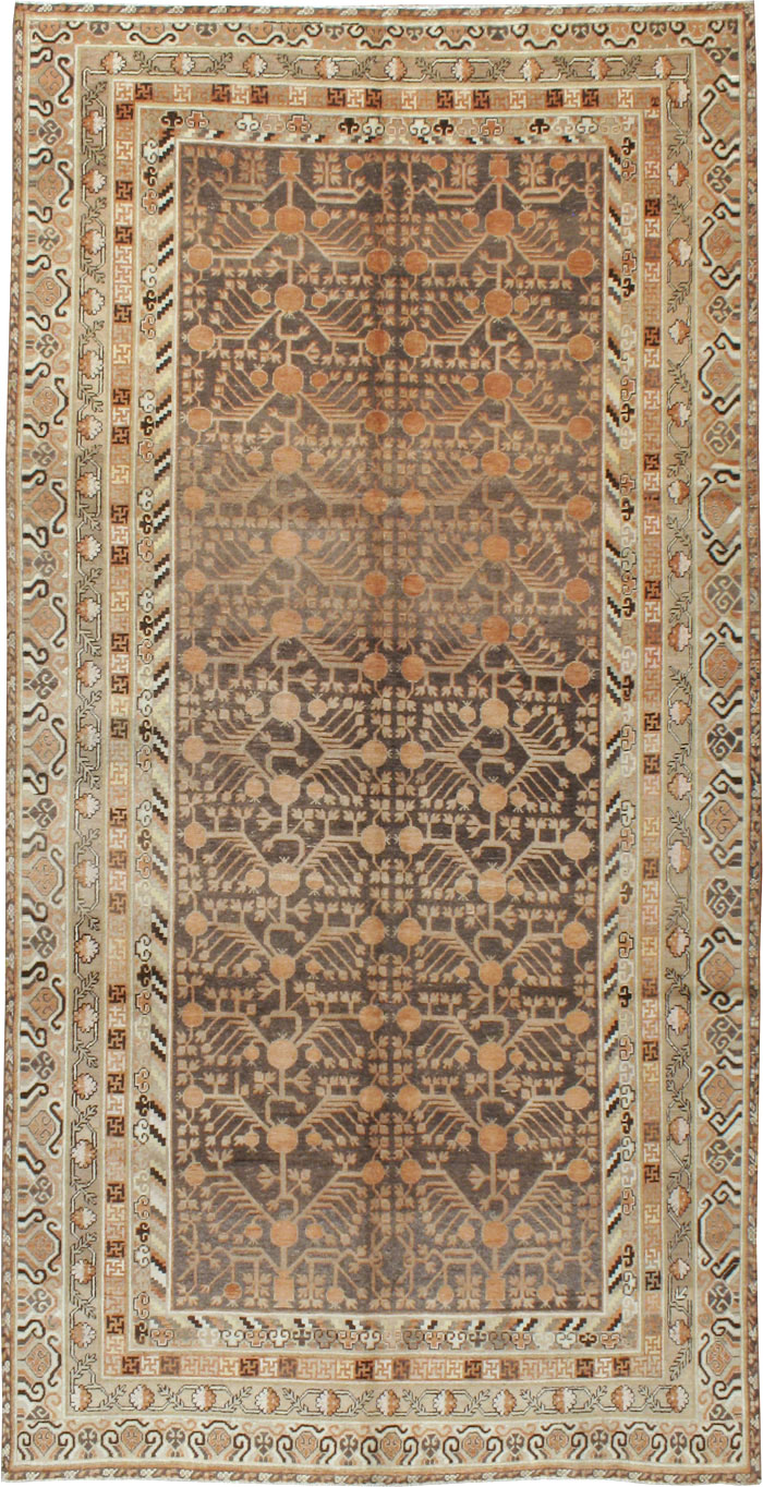 Antique East Turkestan Khotan Carpet, No.16875 - Gss