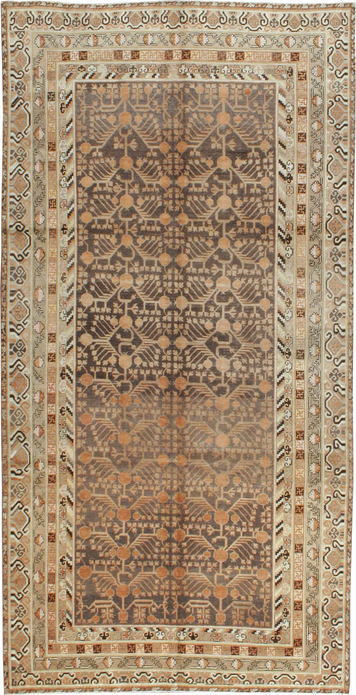 Antique East Turkestan Khotan Carpet, No.16875 - Gss