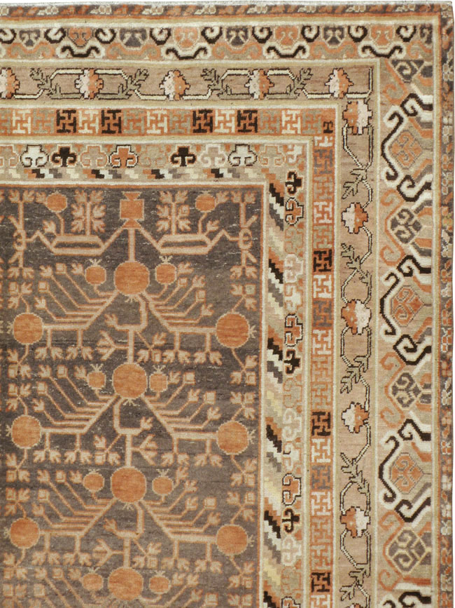Antique East Turkestan Khotan Carpet, No.16875 - Gss