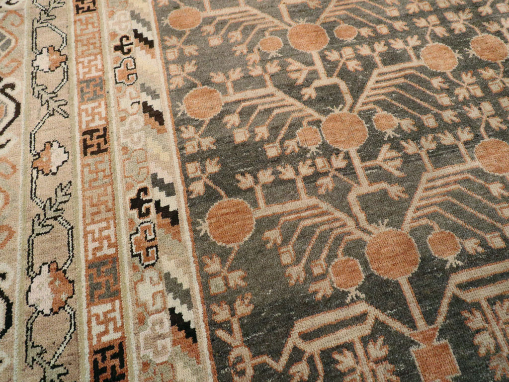 Antique East Turkestan Khotan Carpet, No.16875 - Gss