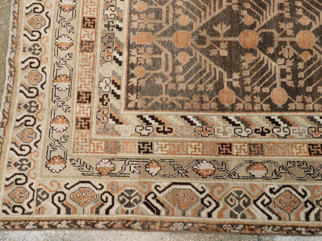 Antique East Turkestan Khotan Carpet, No.16875 - Gss