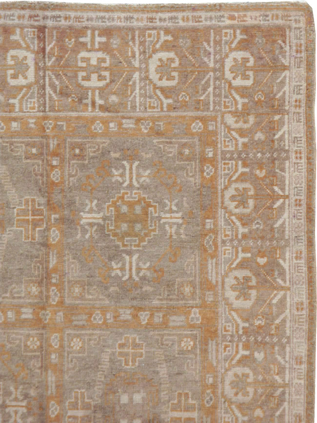 Vintage East Turkestan Khotan Rug, No.16897 - Gss
