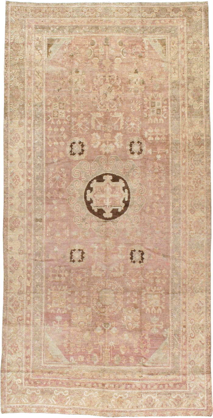 Vintage East Turkestan Khotan Carpet, No.16902 - Gss