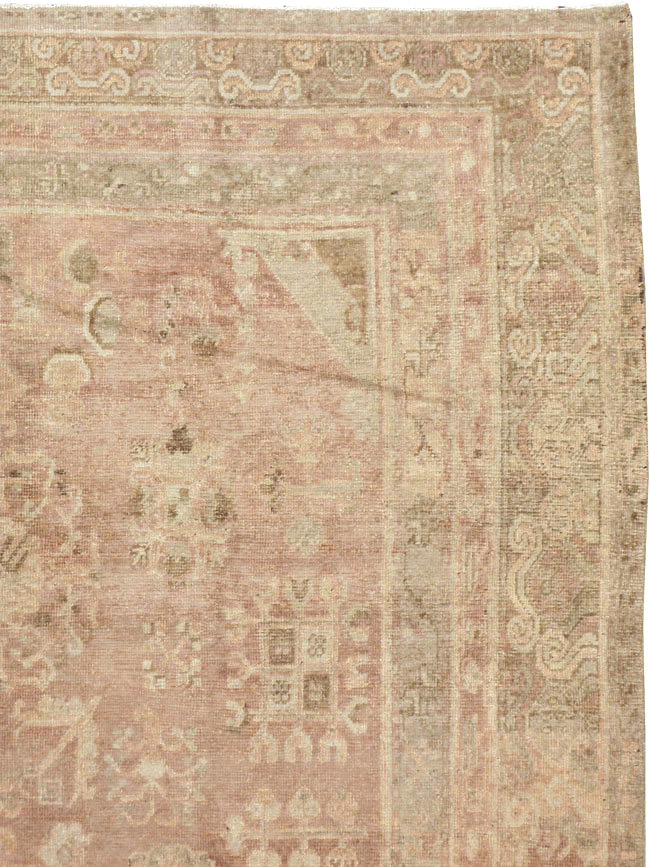 Vintage East Turkestan Khotan Carpet, No.16902 - Gss