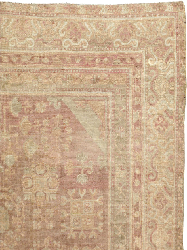 Vintage East Turkestan Khotan Carpet, No.16902 - Gss