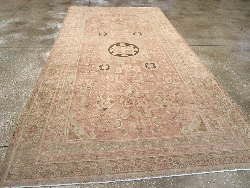 Vintage East Turkestan Khotan Carpet, No.16902 - Gss