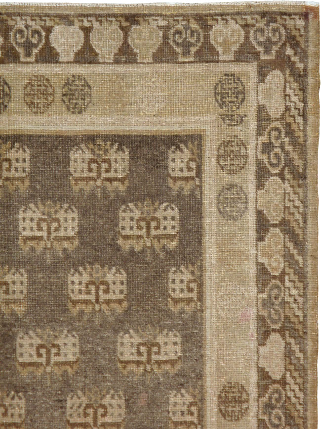 Vintage East Turkestan Khotan Carpet, No.16914 - Gss
