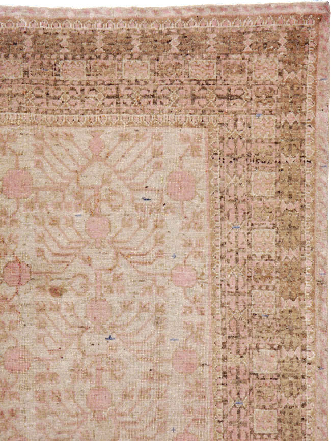 Vintage East Turkestan Khotan Carpet, No.16915 - Gss