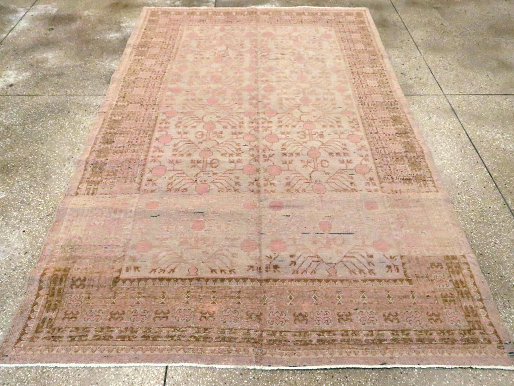 Vintage East Turkestan Khotan Carpet, No.16915 - Gss