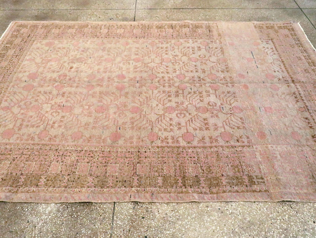 Vintage East Turkestan Khotan Carpet, No.16915 - Gss