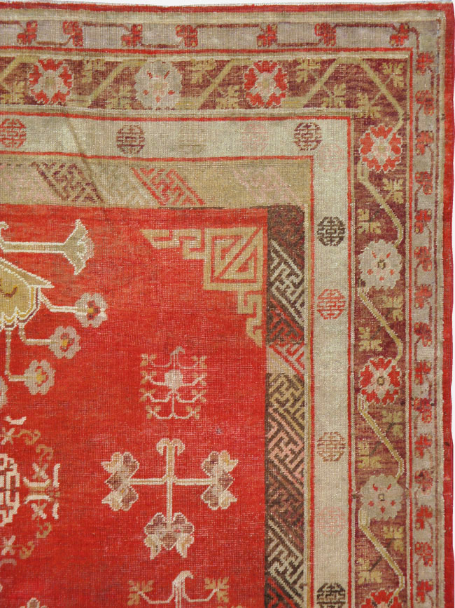 Vintage East Turkestan Khotan Carpet, No.16923 - Gss