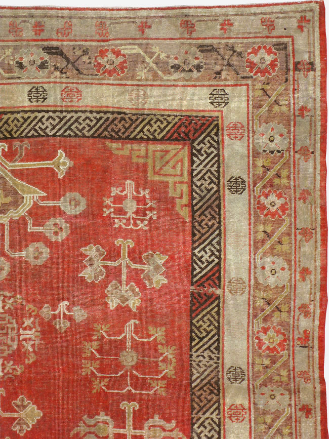 Vintage East Turkestan Khotan Carpet, No.16923 - Gss