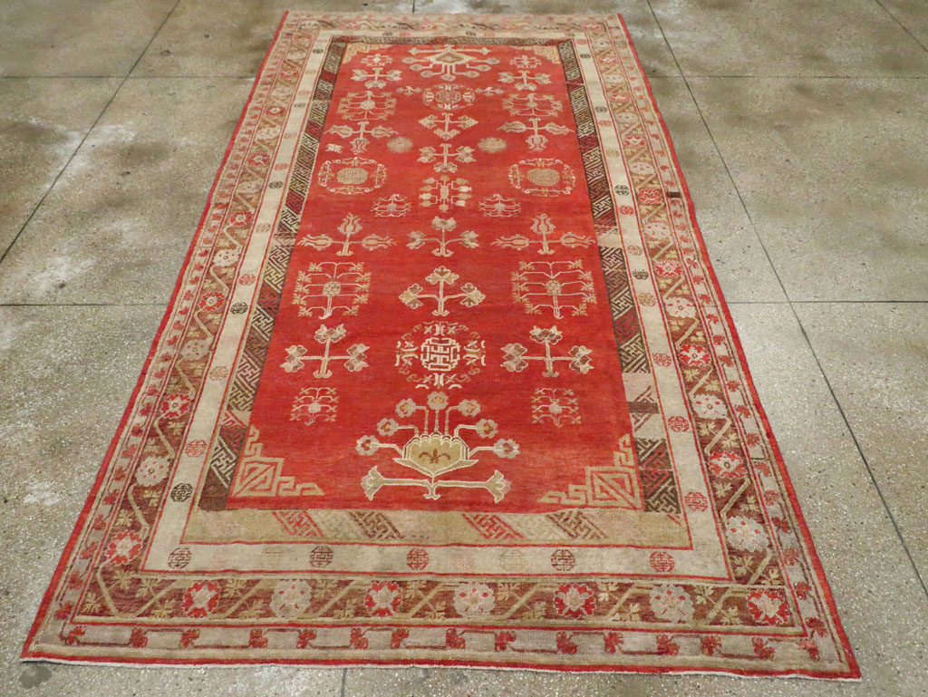 Vintage East Turkestan Khotan Carpet, No.16923 - Gss