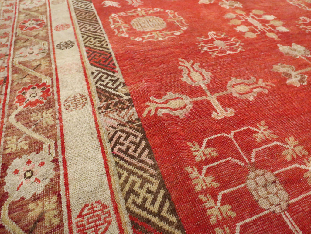 Vintage East Turkestan Khotan Carpet, No.16923 - Gss