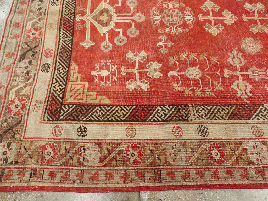Vintage East Turkestan Khotan Carpet, No.16923 - Gss