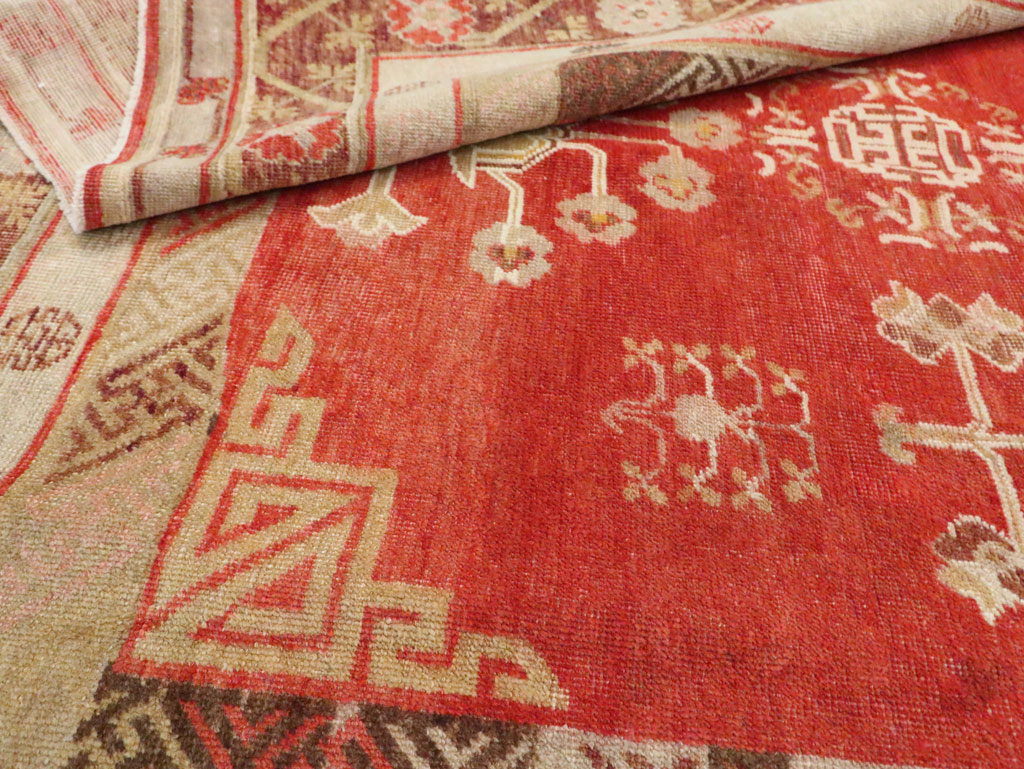 Vintage East Turkestan Khotan Carpet, No.16923 - Gss