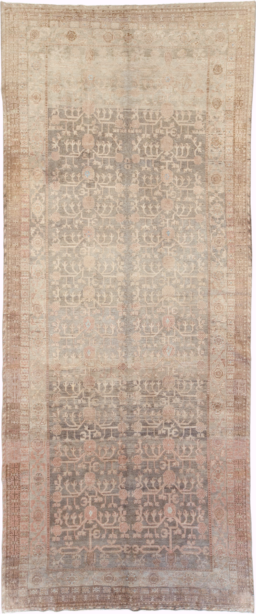 Antique East Turkestan Khotan Wide Gallery Runner, No.16928 - Gss
