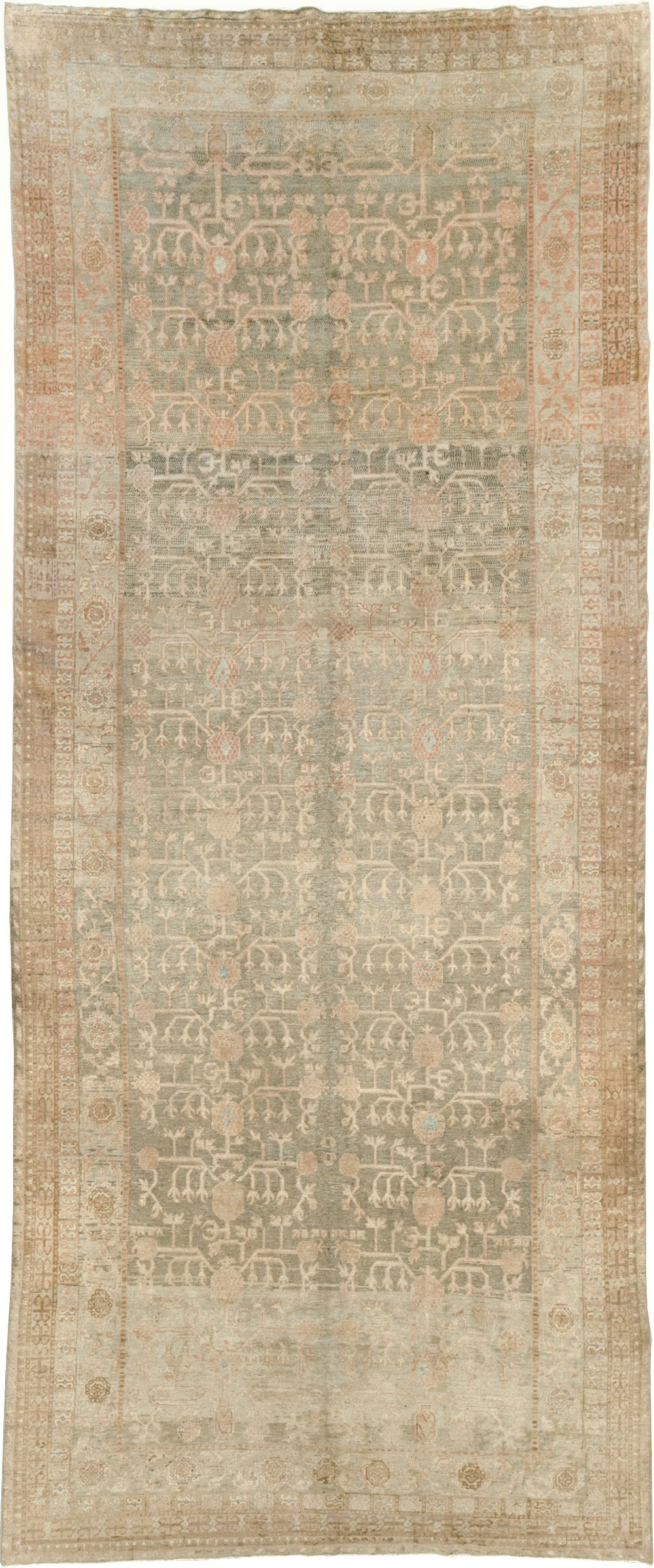 Antique East Turkestan Khotan Wide Gallery Runner, No.16928 - Gss