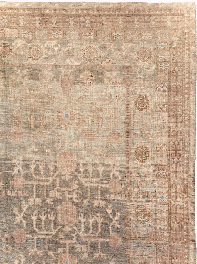 Antique East Turkestan Khotan Wide Gallery Runner, No.16928 - Gss