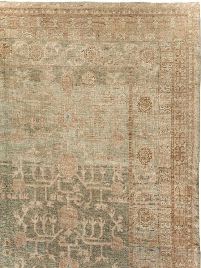 Antique East Turkestan Khotan Wide Gallery Runner, No.16928 - Gss