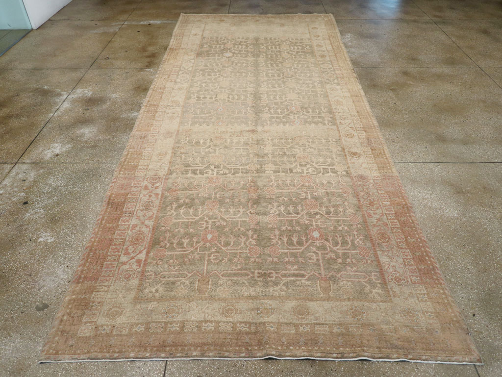 Antique East Turkestan Khotan Wide Gallery Runner, No.16928 - Gss