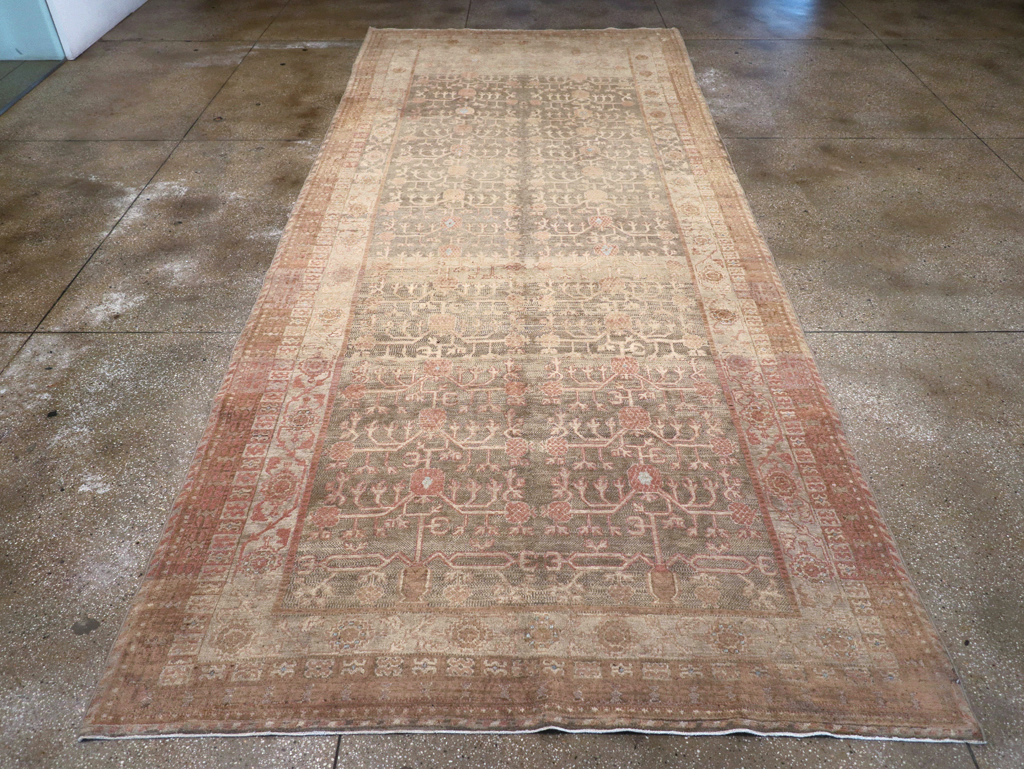 Antique East Turkestan Khotan Wide Gallery Runner, No.16928 - Gss