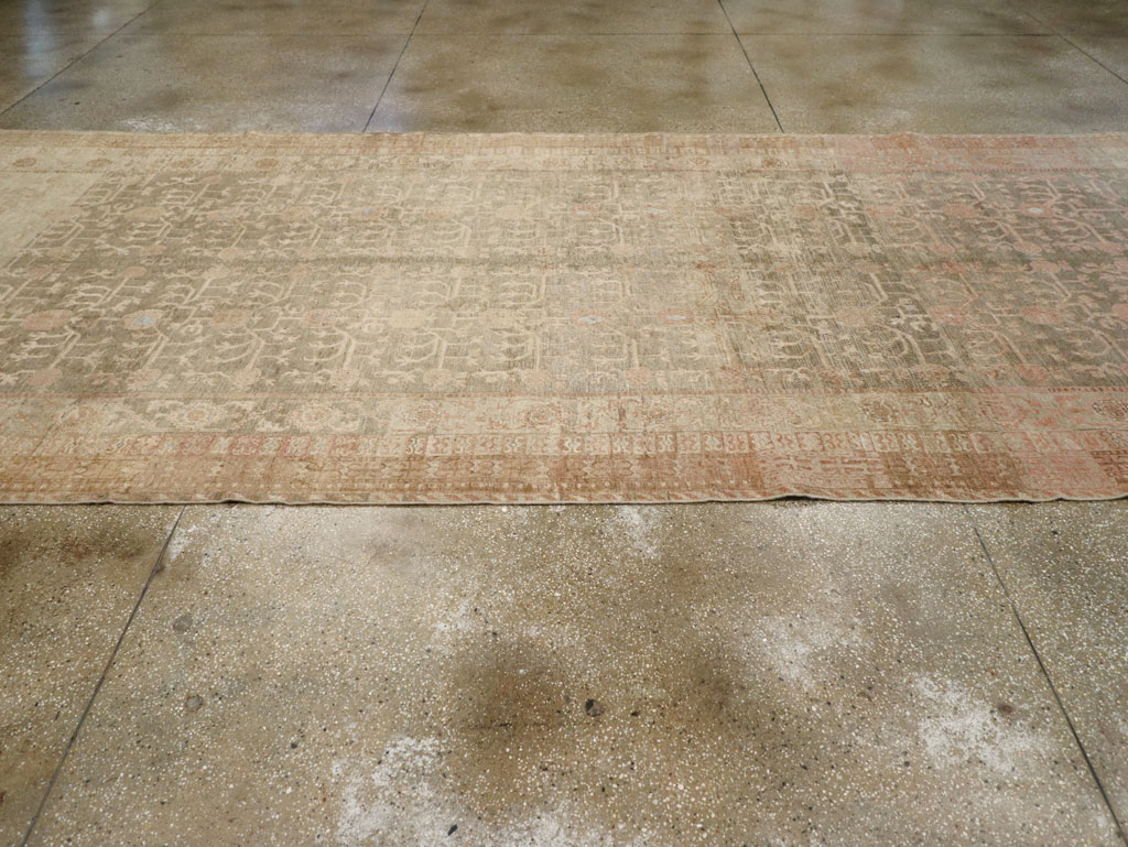 Antique East Turkestan Khotan Wide Gallery Runner, No.16928 - Gss