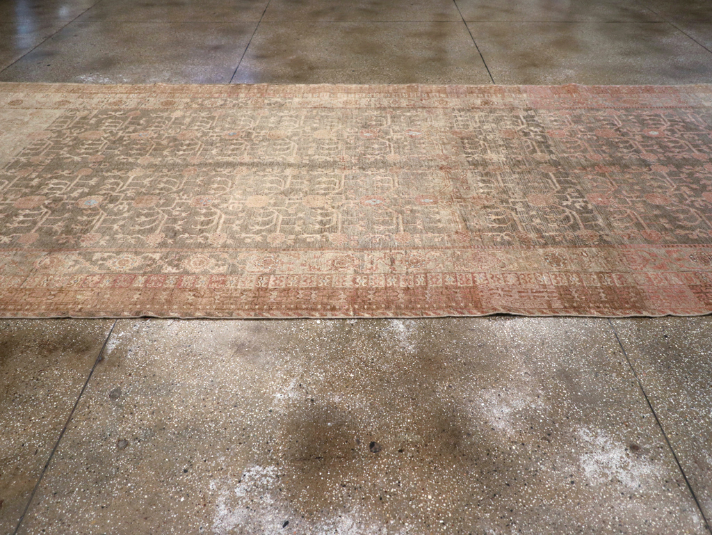 Antique East Turkestan Khotan Wide Gallery Runner, No.16928 - Gss