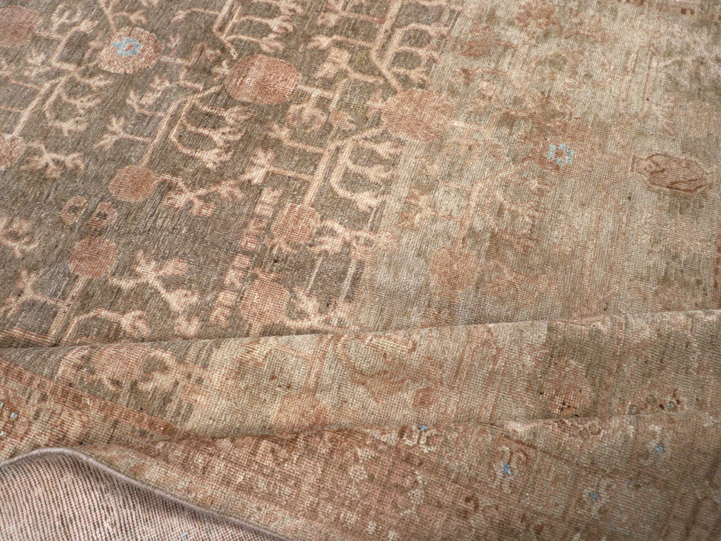 Antique East Turkestan Khotan Wide Gallery Runner, No.16928 - Gss