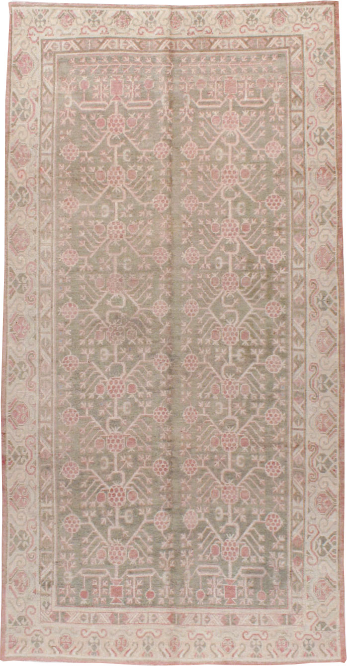 Vintage East Turkestan Khotan Carpet, No.16938 - Gss