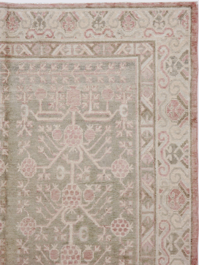 Vintage East Turkestan Khotan Carpet, No.16938 - Gss