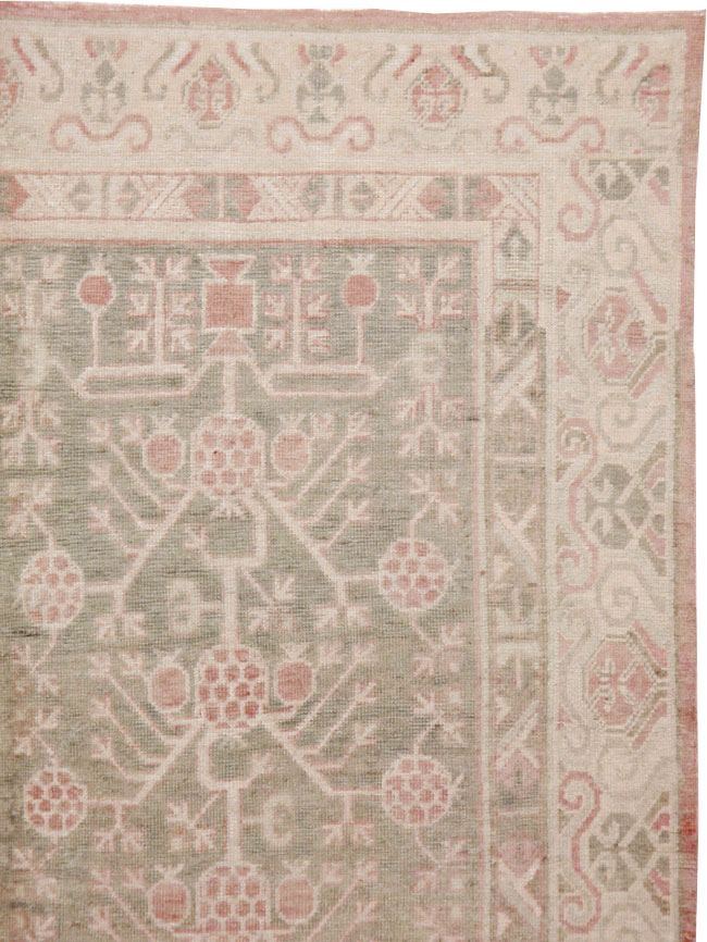 Vintage East Turkestan Khotan Carpet, No.16938 - Gss