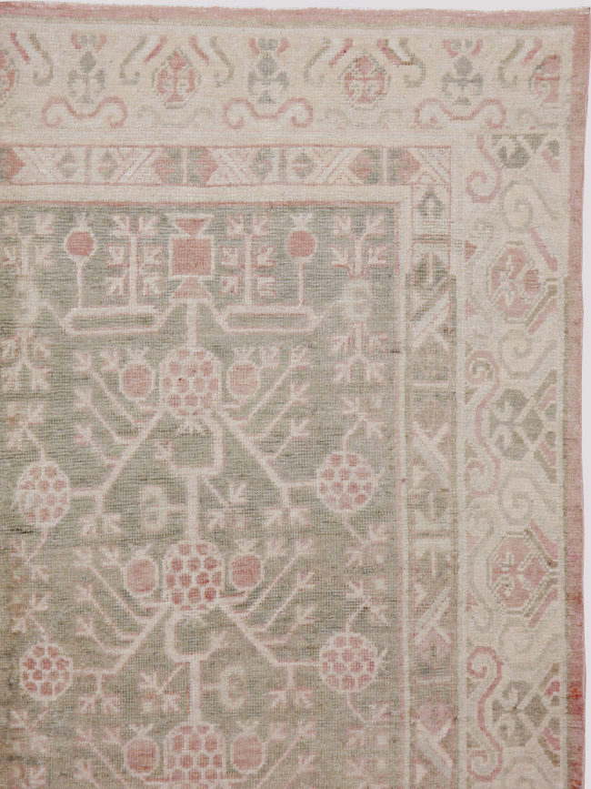 Vintage East Turkestan Khotan Carpet, No.16938 - Gss