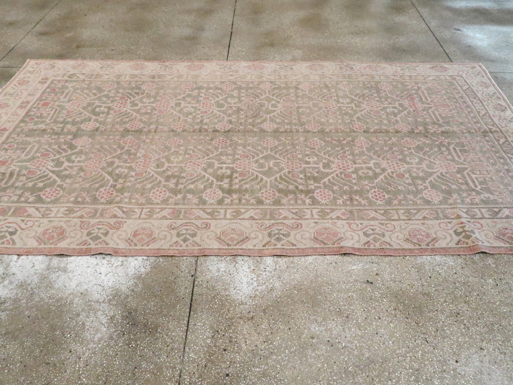 Vintage East Turkestan Khotan Carpet, No.16938 - Gss