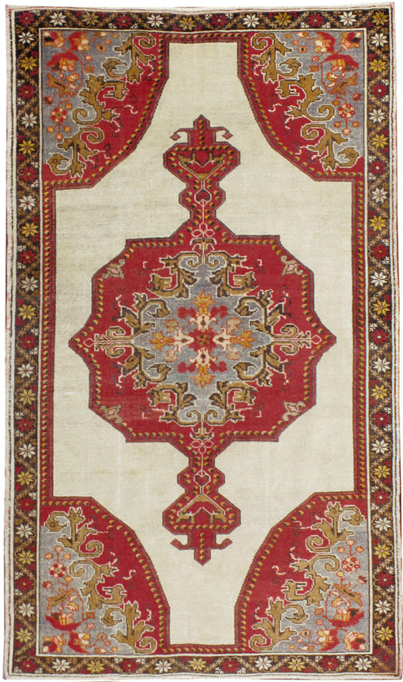 Vintage Turkish Oushak Rug, No.16982 - Gss