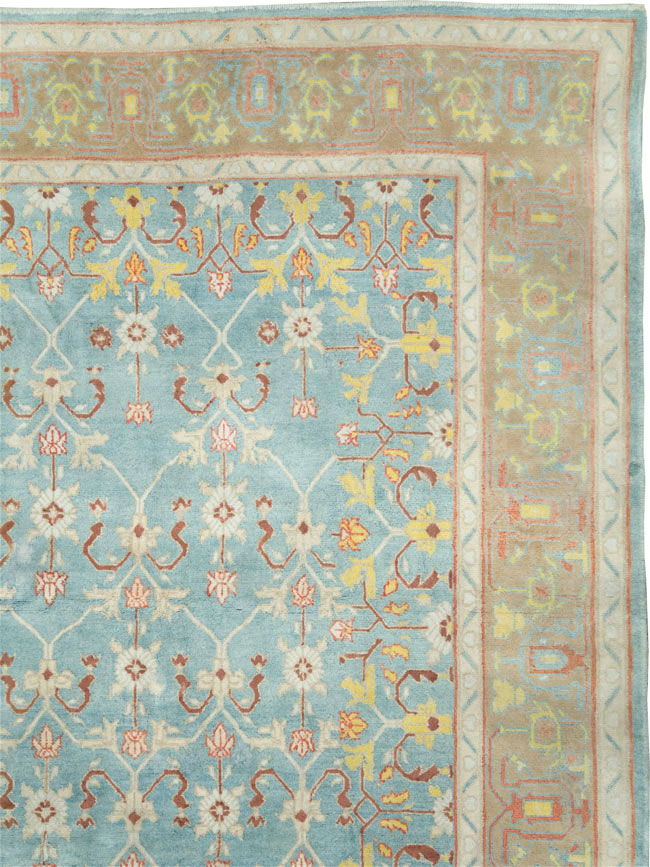 Antique Indian Cotton Agra Carpet, No.16988 - Gss