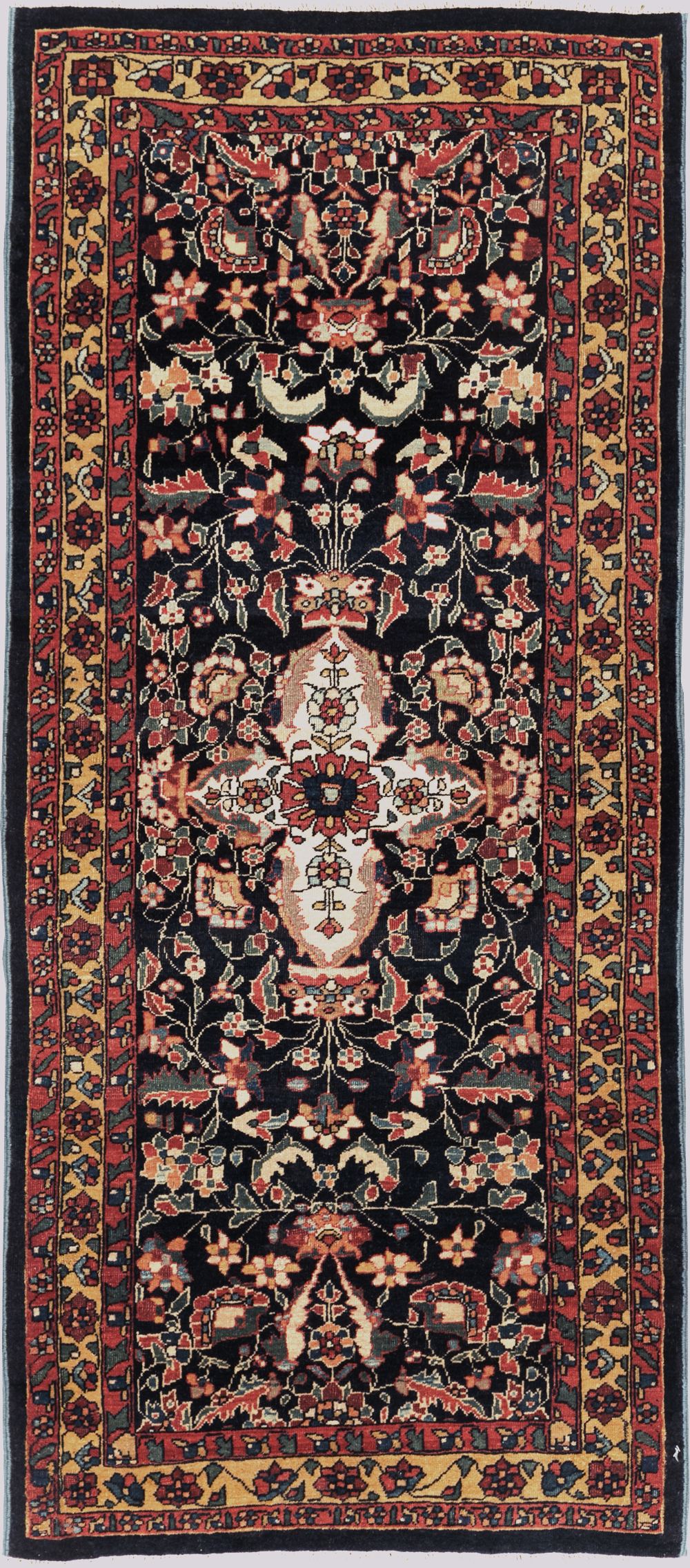 Antique Persian Sarouk Fereghan Throw Rug (Pair: 2 of 2), No.16997 - Gss