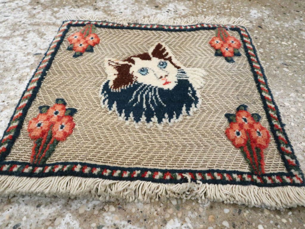 Vintage Persian Souf Tabriz Pictorial Rug (Pair: 1 of 2), No.16999 - Gss