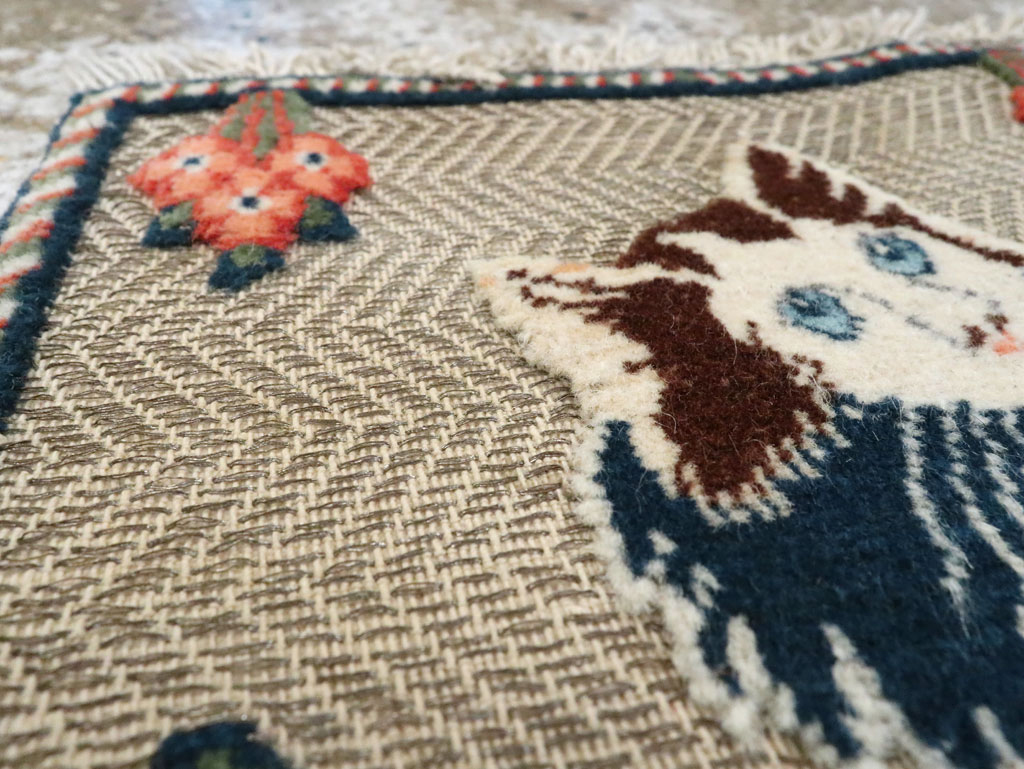 Vintage Persian Souf Tabriz Pictorial Rug (Pair: 1 of 2), No.16999 - Gss