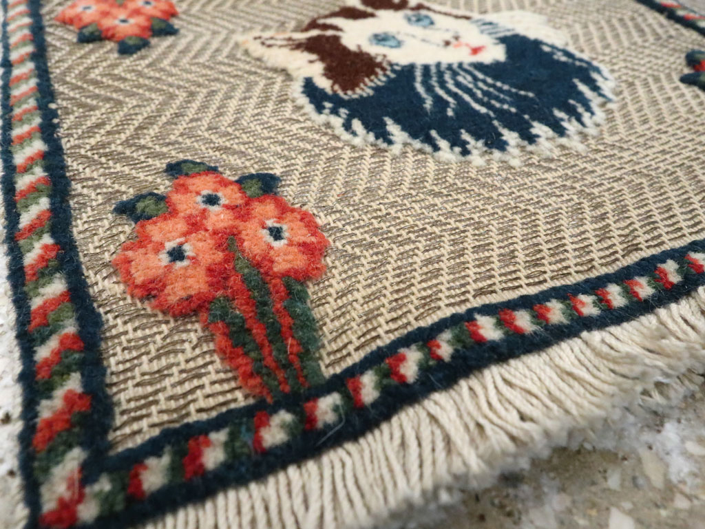 Vintage Persian Souf Tabriz Pictorial Rug (Pair: 1 of 2), No.16999 - Gss