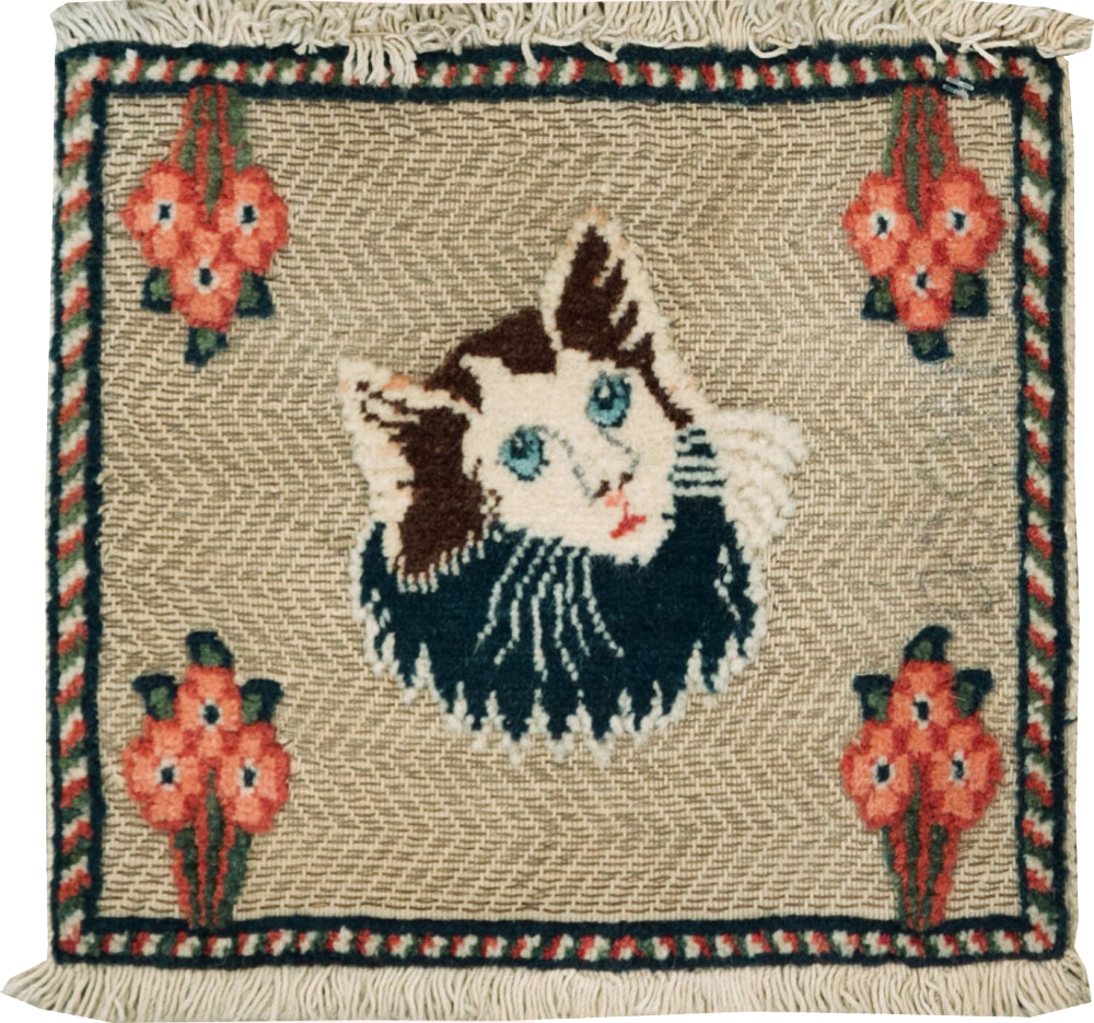 Vintage Persian Souf Tabriz Pictorial Rug (Pair: 2 of 2), No.17000 - Gss