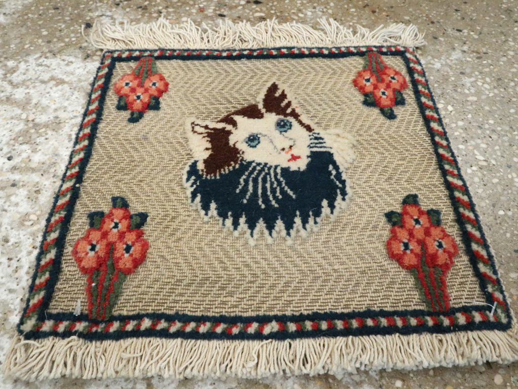 Vintage Persian Souf Tabriz Pictorial Rug (Pair: 2 of 2), No.17000 - Gss