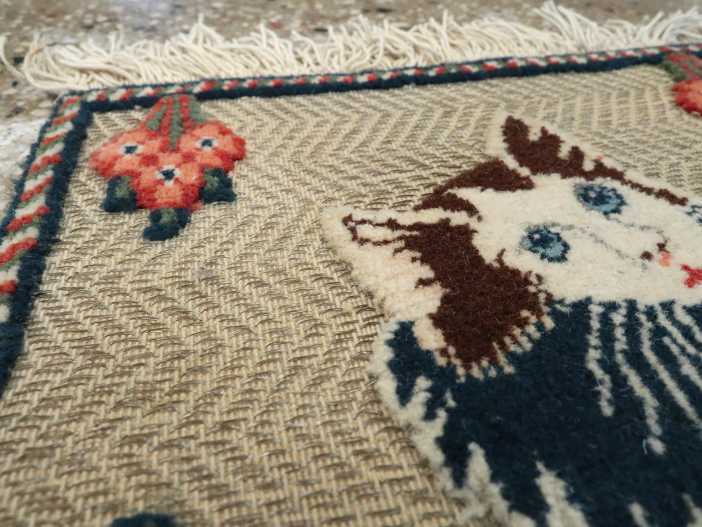 Vintage Persian Souf Tabriz Pictorial Rug (Pair: 2 of 2), No.17000 - Gss