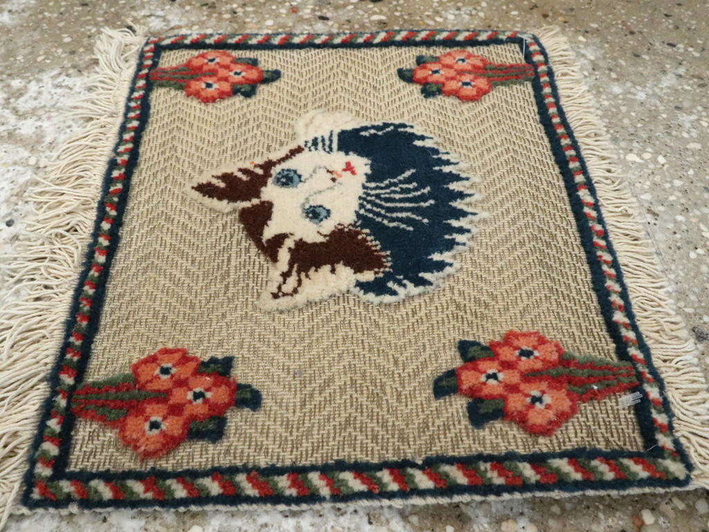 Vintage Persian Souf Tabriz Pictorial Rug (Pair: 2 of 2), No.17000 - Gss