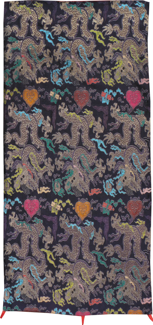 Vintage Burmese Dragon High Relief Richly Embroidered Tapestry, No.17001 - Gss