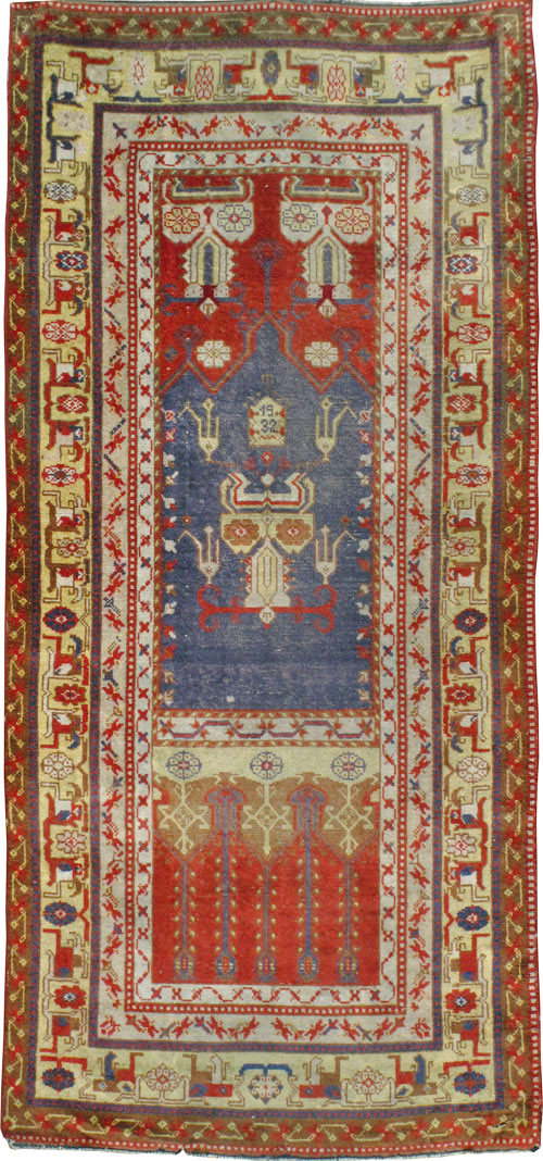 Rare Antique Silk Turkish Kayseri Rug, No.17019 - Gss