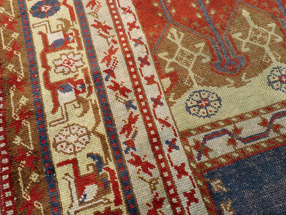 Rare Antique Silk Turkish Kayseri Rug, No.17019 - Gss