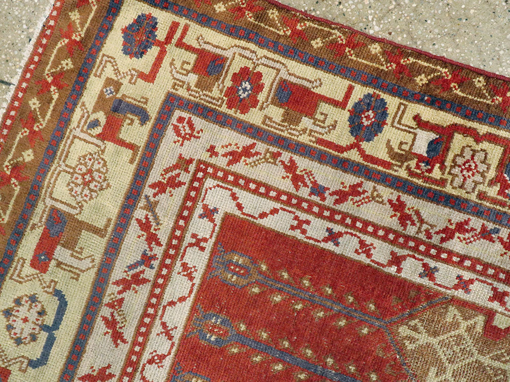 Rare Antique Silk Turkish Kayseri Rug, No.17019 - Gss