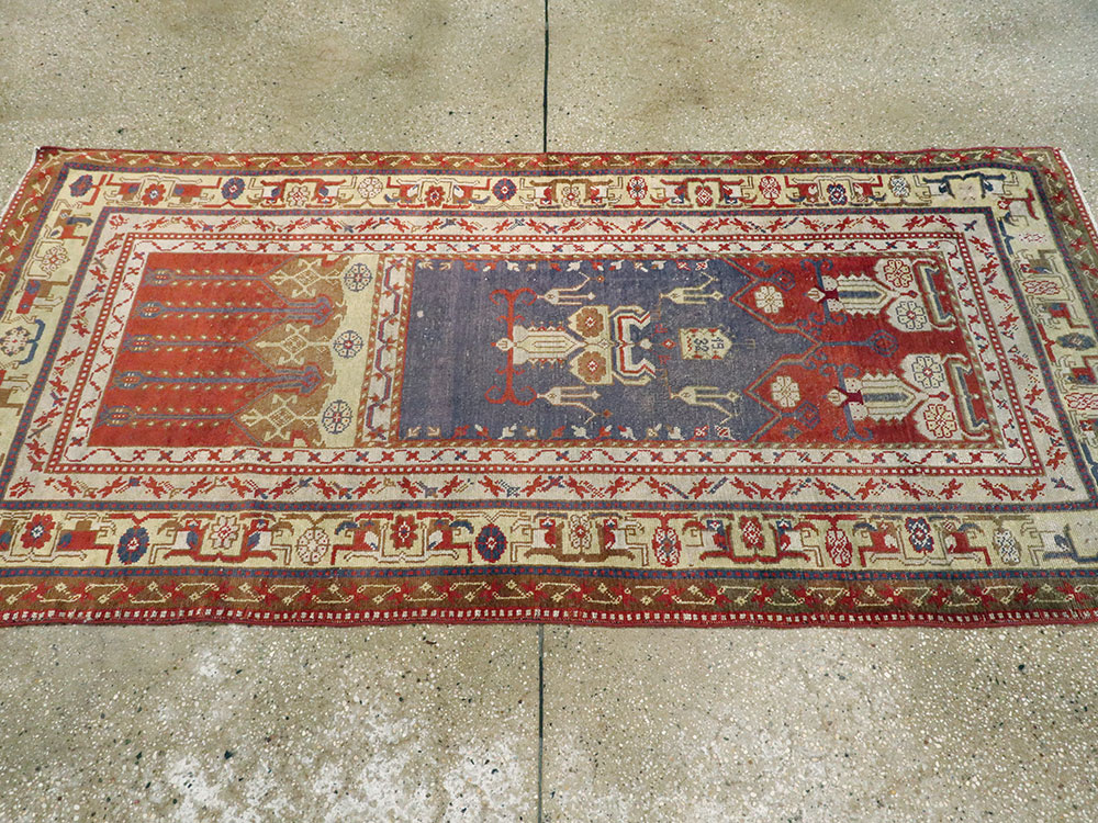 Rare Antique Silk Turkish Kayseri Rug, No.17019 - Gss